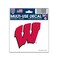 NCAA University of Wisconsin 75470091 Multi-Use Decal, 3" x 4