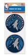 WinCraft NBA Minnesota Timberwolves Logo 4" x 8" inch Outdoor Color Decal Set