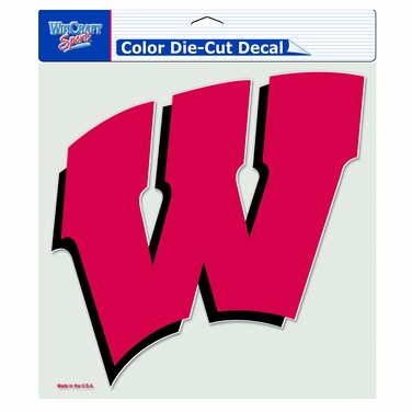 NCAA Wisconsin Badgers 8-by-8 Inch Diecut Colored Decal