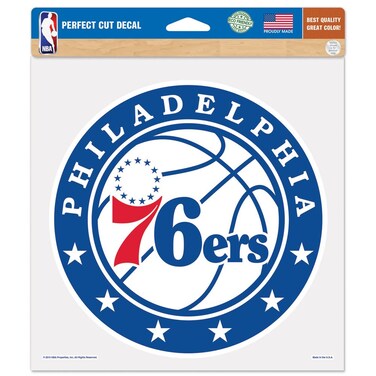 NBA Philadephia 76ers Perfect Cut Color Decal, 8 x 8-Inch