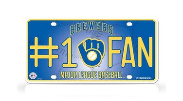 Rico Milwaukee Brewers Glove Logo #1 Fan License Plate