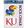 Wincraft NCAA Kansas Jayhawks Decal Multi Use Fan 3 Pack, Team Colors, One Size