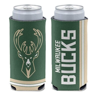 WinCraft NBA Milwaukee Bucks Slim Can Cooler, Team Colors, One Size