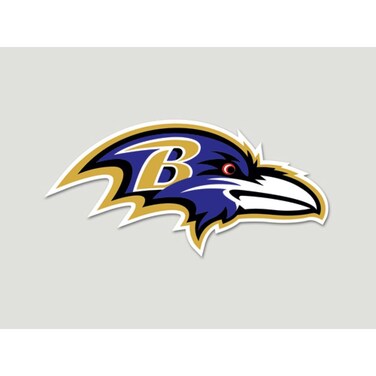 Baltimore Ravens Color 8 inch x 8 inch Die Cut Decal