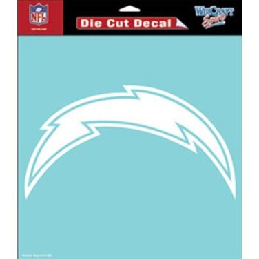 San Diego Chargers 8x8 White Team Logo Decal