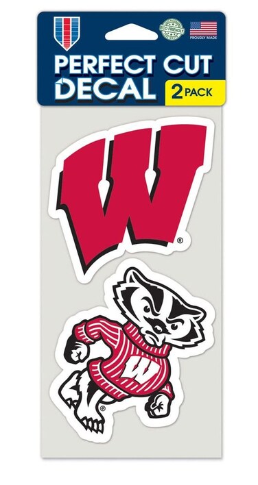 Wisconsin Badgers Set of 2 Die Cut Decals