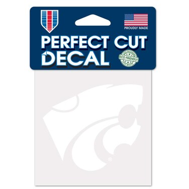 NCAA Kansas State Wildcats Decal4x4 Perfect Cut White Decal, Team Colors, One Size