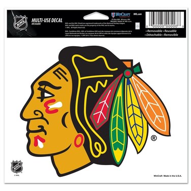 WinCraft NHL Chicago Blackhawks 20522091 Multi-Use Colored Decal, 5" x 6