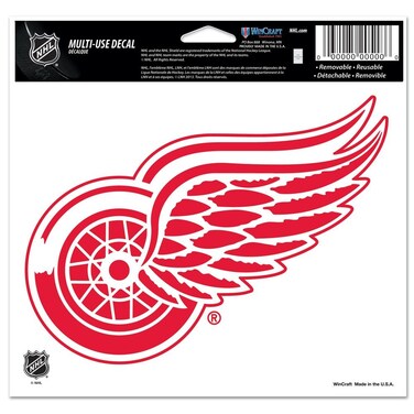 NHL Detroit Red Wings Multi-Use Colored Decal, 5" x 6
