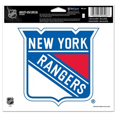 WinCraft NHL New York Rangers Multi-Use Colored Decal, 5" x 6