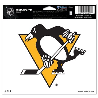NHL Pittsburgh Penguins Multi-Use Colored Decal, 5" x 6