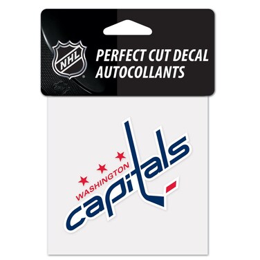 WinCraft NHL Washington Capitals 21960010 Perfect Cut Color Decal, 4" x 4", Black