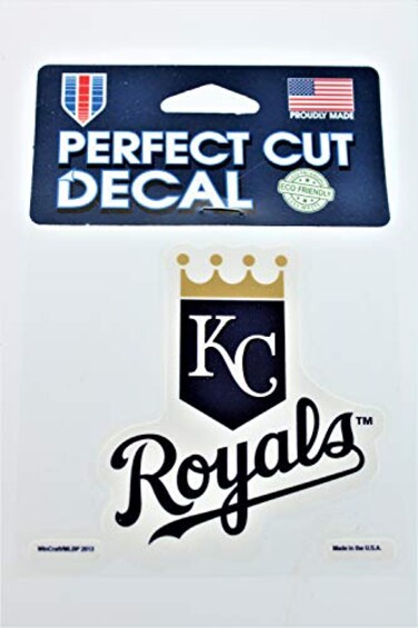 Wincraft MLB Kansas City Royals 36123013 Perfect Cut Color Decal, 4" x 4", Black