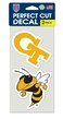 Wincraft NCAA Georgia Tech Perfect Cut Decal (Set of 2), 4" x 4