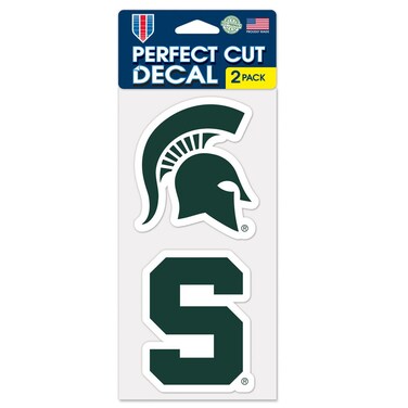Wincraft NCAA Michigan State University Perfect Cut Decal (Set of 2), 4" x 4