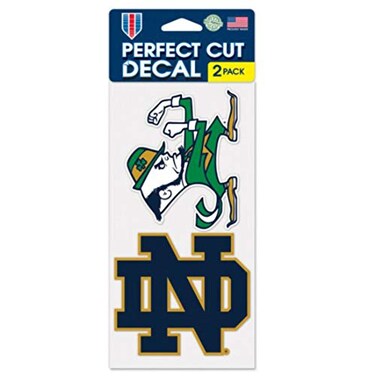 Wincraft NCAA Notre Dame Perfect Cut Decal (Set of 2), 4" x 4