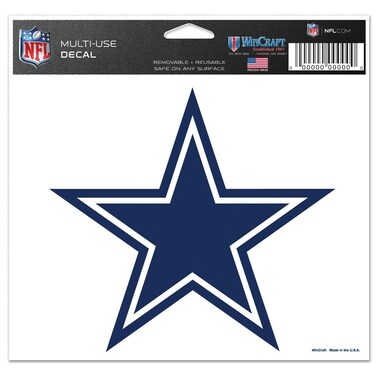WinCraft NFL Dallas Cowboys 42520071 Multi-Use Colored Decal, 5" x 6
