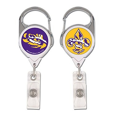 Wincraft NCAA LSU Tigers Retractable Premium Badge Holder, Team Color, One Size