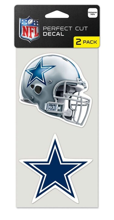 Wincraft NFL Dallas Cowboys Perfect Cut Decal (Set of 2), 4" x 4