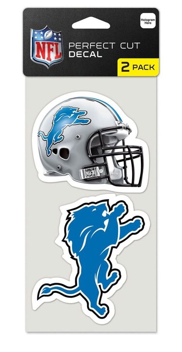 Wincraft NFL Detroit Lions Perfect Cut Decal (Set of 2), 4" x 4