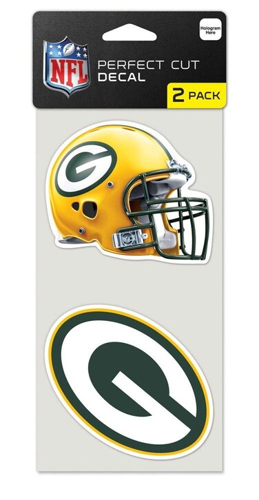 Wincraft NFL Green Bay Packers 47568011 Perfect Cut Decal (Set of 2), 4" x 4