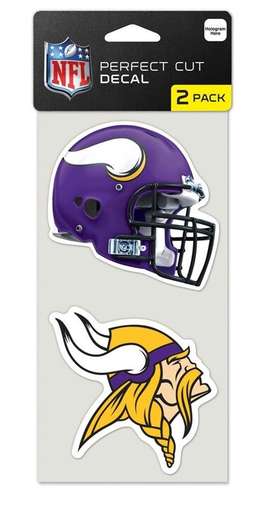 Wincraft NFL Minnesota Vikings Perfect Cut Decal (Set of 2), 4" x 4