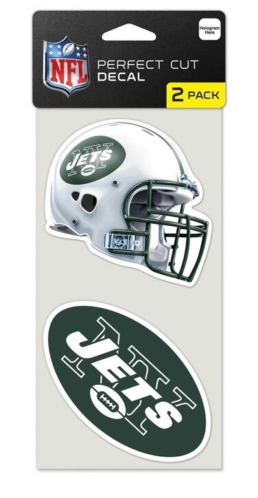 Wincraft NFL New York Jets 47578011 Perfect Cut Decal (Set of 2), 4" x 4