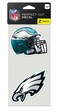 Wincraft NFL Philadelphia Eagles Perfect Cut Decal (Set of 2), 4" x 4", Black