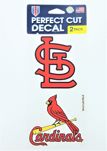 Wincraft MLB St. Louis Cardinals 47654011 Perfect Cut Decal (Set of 2), 4" x 4
