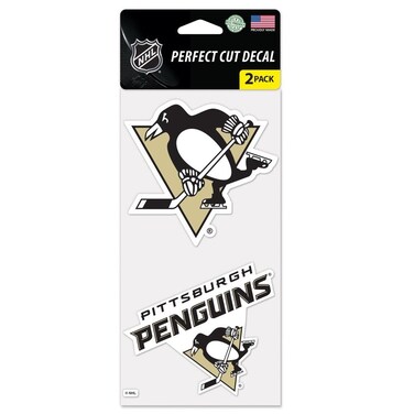 NHL Pittsburgh Penguins Perfect Cut Decal (Set of 2), 4" x 4