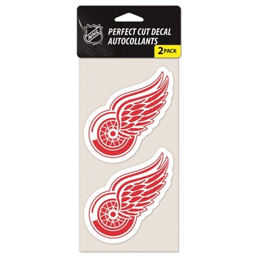 NHL Detroit Red Wings Perfect Cut Decal (Set of 2), 4" x 4