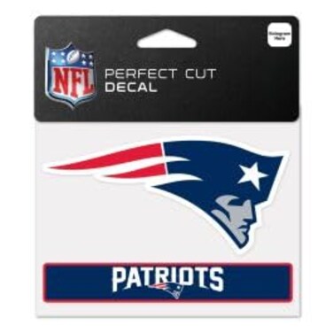 WinCraft NFL New England Patriots WCR48641014 Perfect Cut Color Decal, 4.5" x 5.75