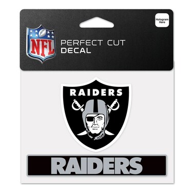 NFL Oakland Raiders WCR48739014 Perfect Cut Color Decal, 4.5" x 5.75