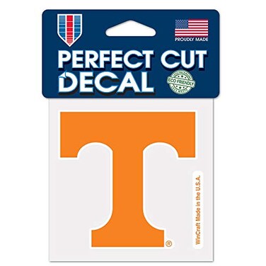 NCAA University of Tennessee 48907012 Perfect Cut Color Decal, 4" x 4", Black