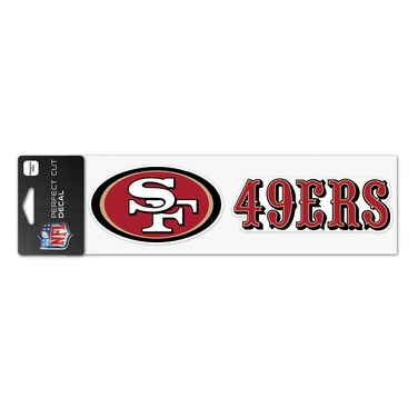 WinCraft NFL San Francisco 49ers WCR49141014 Perfect Cut Decals, 3" x 10