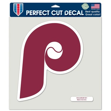 Wincraft MLB Philadelphia Phillies 49354011 Perfect Cut Color Decal, 8" x 8", Black