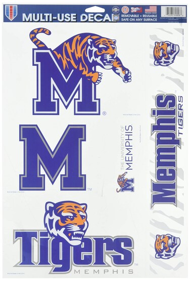 WinCraft NCAA University of Memphis 64806081 Multi Use Decal, 11 x 17, Black