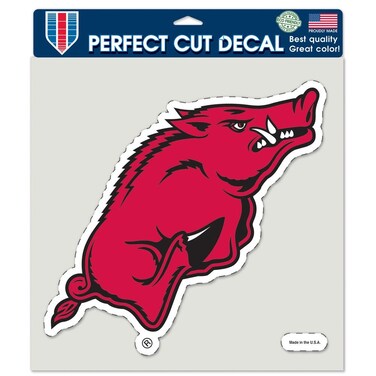 WinCraft NCAA Arkansas Razorbacks Die-Cut Color Decal, 8"x8", Team Color