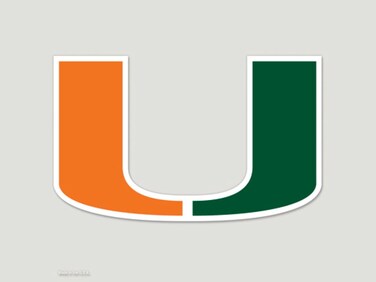Wincraft NCAA Miami Hurricanes Die-Cut Color Decal, 8"x8", Team Color