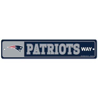 Wincraft NFL New England Patriots 83503010 Street/Zone Sign, 4.5" x 17