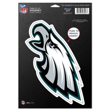 WinCraft NFL Philadelphia Eagles 83784010 Die Cut Logo Magnet, Small, Black