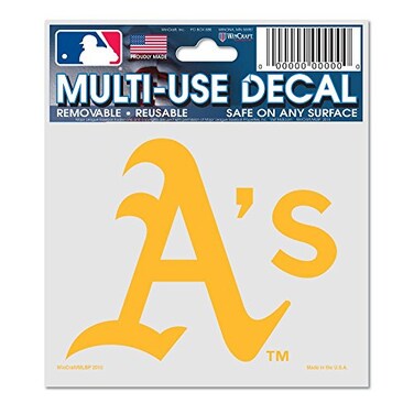 Wincraft MLB Oakland A's 84476010 Multi-Use Decal, 3" x 4