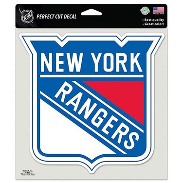 Wincraft NHL New York Rangers 87538010 Perfect Cut Color Decal, 8" x 8", Black