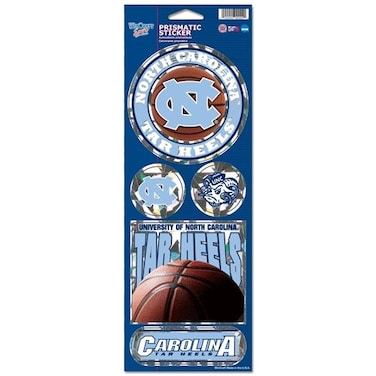 Wincraft NCAA North Carolina Tar Heels Prismatic Stickers, Team Color, One Size