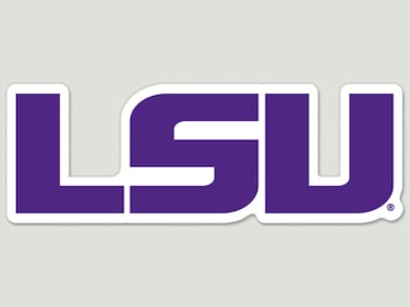 NCAA Louisiana State University 91460010 Perfect Cut Color Decal, 8" x 8", Black