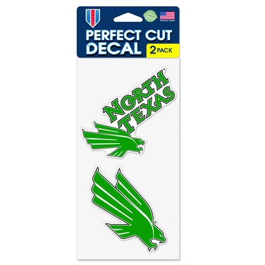 Wincraft North Texas Mean Green 4"x8" Die Cut Decal (Two - 4"x4" Decals)