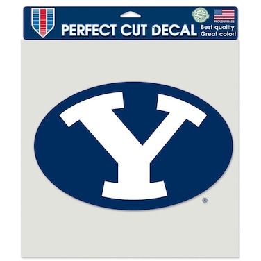 Wincraft NCAA Brigham Young University 95740010 Perfect Cut Color Decal, 8" x 8", Black