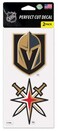 NHL Vegas Golden Knights Nhl 2 Piece Die Cut Decal, Black, 4 x 8