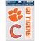 Wincraft NCAA Clemson Tigers Decal Multi Use Fan 3 Pack, Team Colors, One Size