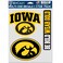 WinCraft NCAA University Iowa Hawkeyes Multi-Use Decal 3 Fan Pack, Team Colors, 5.5" x 7.75" Inch Sheet Bold